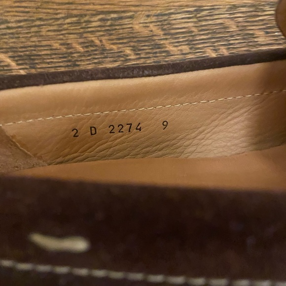 AUTHENTIC Prada Mens brown suede driving shoes with silver buckle. - Picture 7 of 8